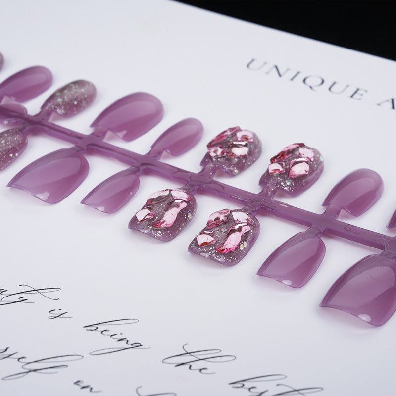 Decorative Glitter Press-On Nail Tips Bowlift