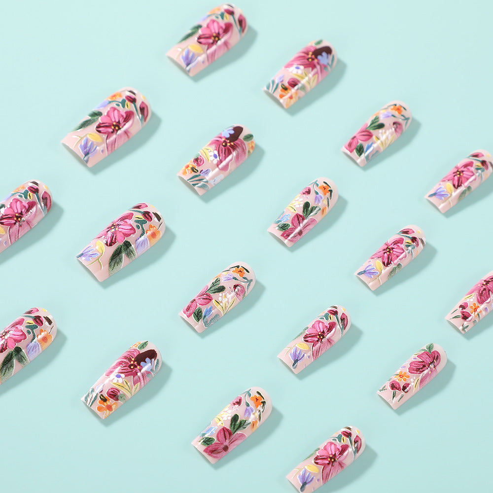 Artificial nails with floral accents Bowlift 1788541752