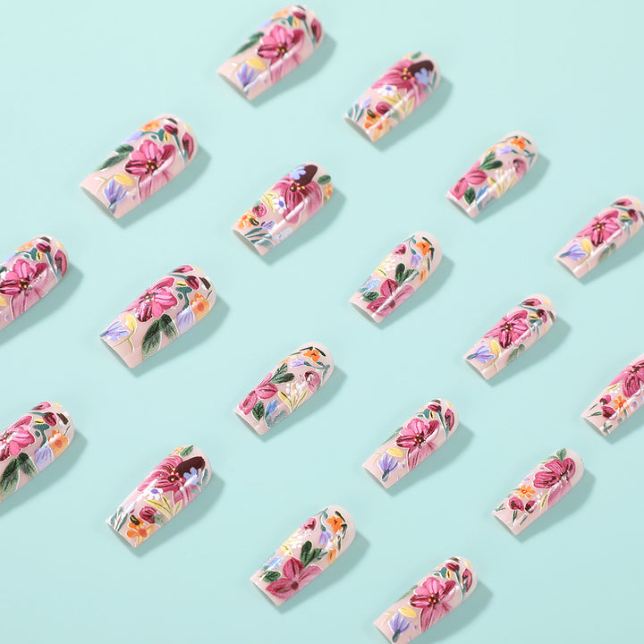 Artificial nails with floral accents Bowlift 1788541752