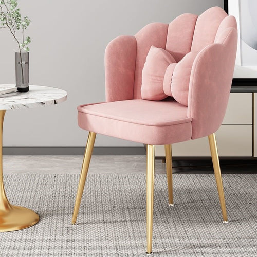 Modern Accent Chair with Gold Legs Bowlift