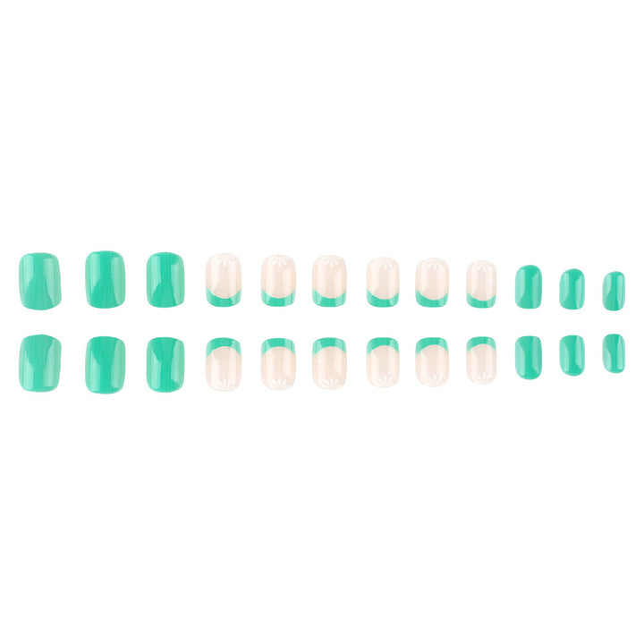 Elegant Floral Design Press-On Nail Set Bowlift