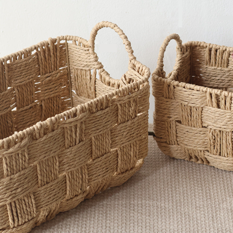 Structured storage basket made of natural material Bowlift