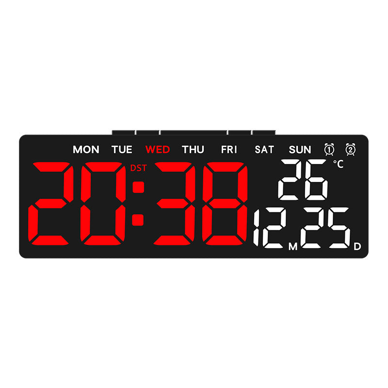 Digital weather alarm clock with large LED display and temperature display Bowlift