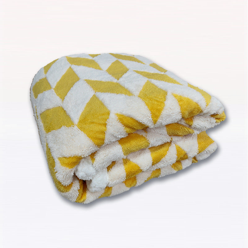 Ladies cuddle blanket with unique houndstooth pattern Bowlift