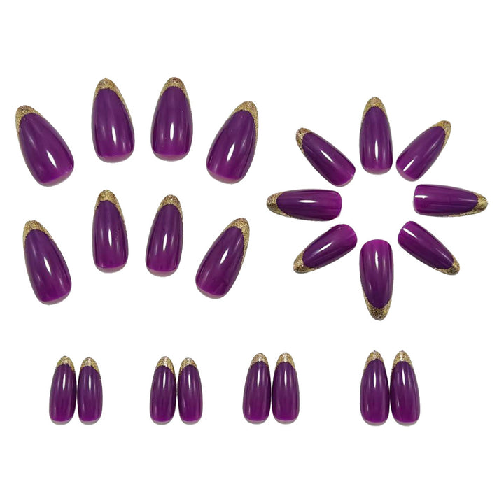 Artificial nails with glitter tip Bowlift