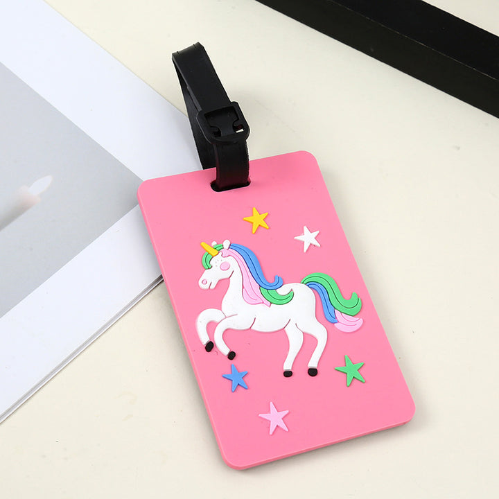 silicone travel luggage tag world map airplane design with adjustable strap Bowlift
