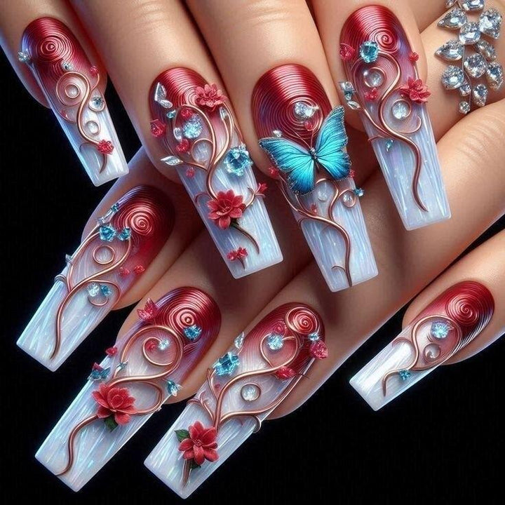 Artistic nail decorations with 3D designs Bowlift