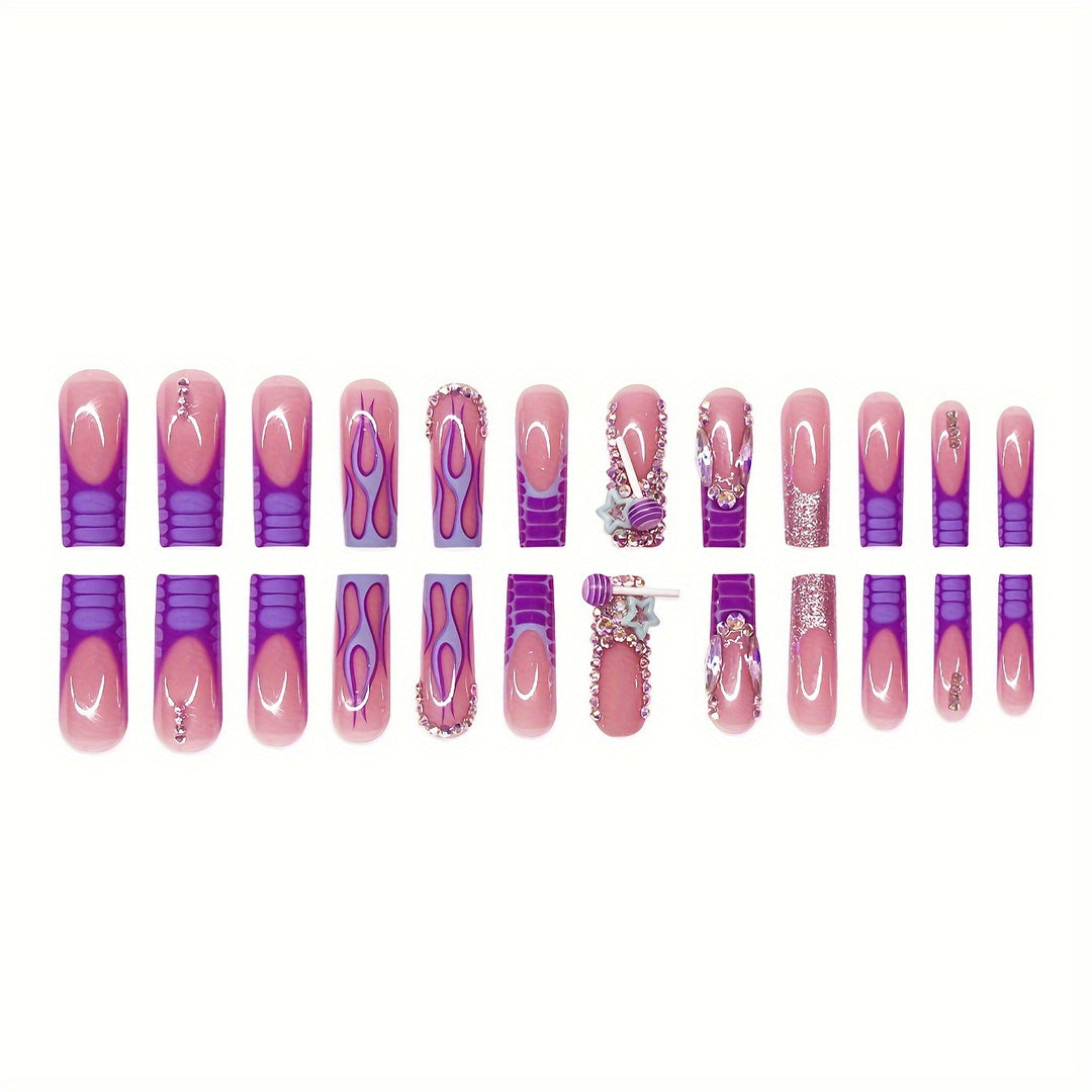 Artistic Premium 3D Press-On Nail Art Bowlift