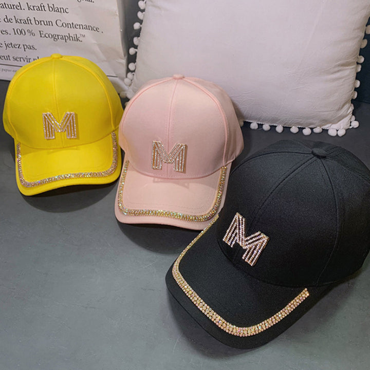 Women's Sparkling Embellished Baseball Cap Bowlift