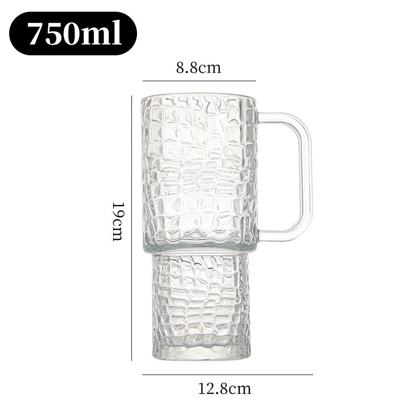 Unisex glass tumbler with textured design by Bowlift