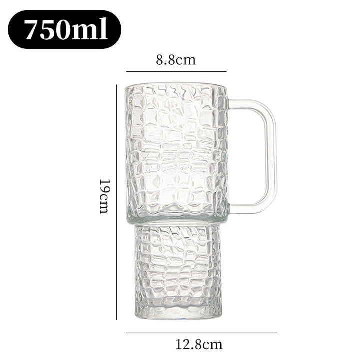 Unisex glass tumbler with textured design by Bowlift