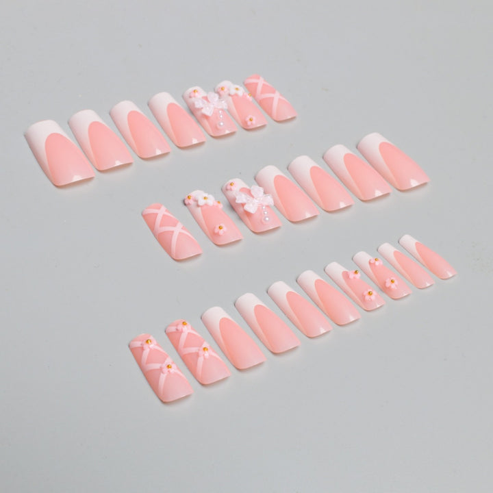Decorative Floral and Bow Nail Extensions Bowlift