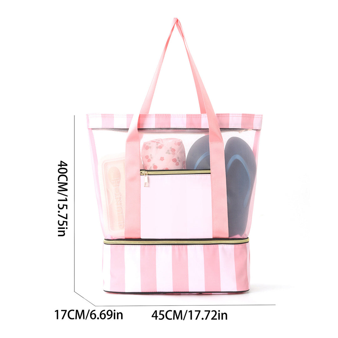 Beach bag with see-through design and large storage Bowlift