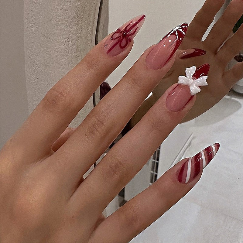 Gradient Style Press-On Nails with Closure Kit Bowlift