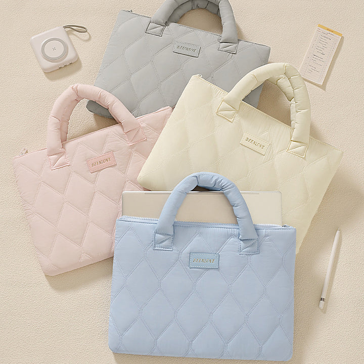 Quilted Laptop Briefcase Bowlift