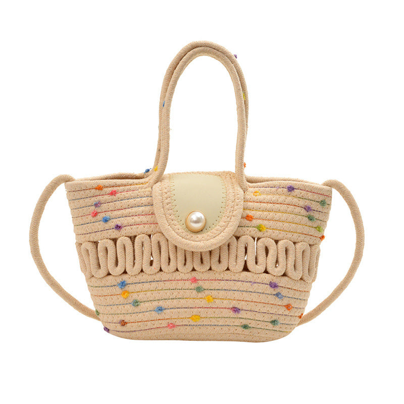 WoCharming Woven Mini Tote Bag Bowlift
