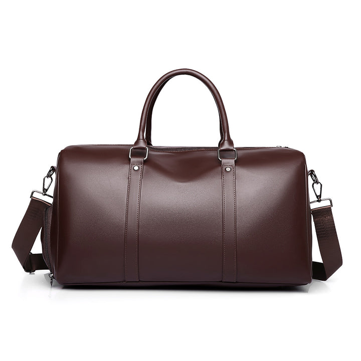 Premium Leather Weekend Travel Duffel Bag Bowlift