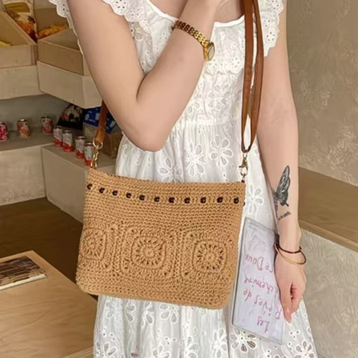 Handbag with Fine Crochet Patterns Bowlift