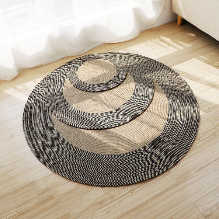 Round Jute Rug with Fringes Bowlift