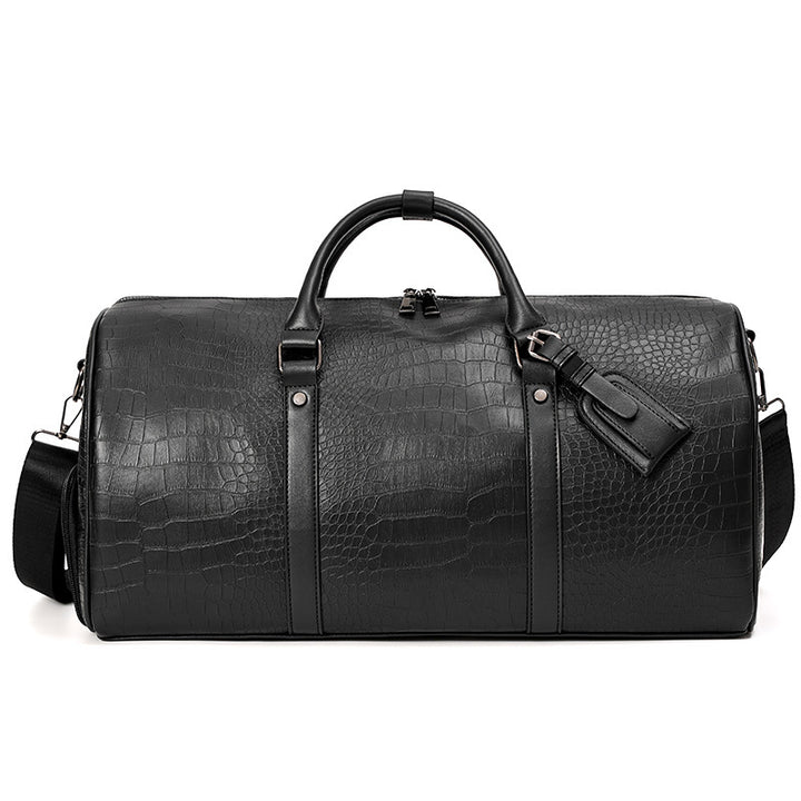 Elegant Travel Bag in Luxurious Crocodile Look Bowlift