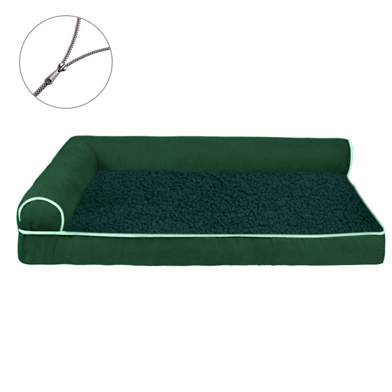 Bolstered Plush  Lounge Bed  Dog Bed