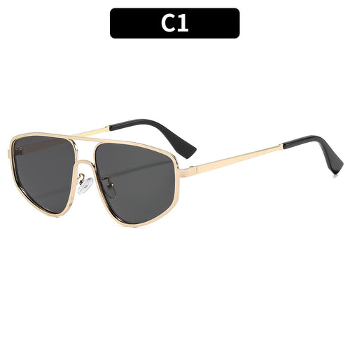 Geometric Shield Frame Sunglasses