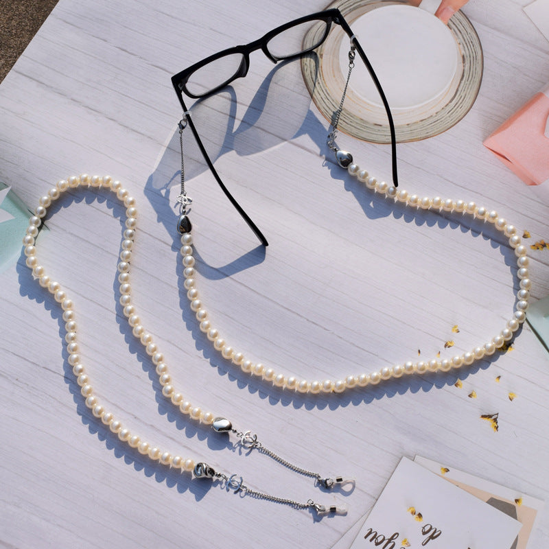 Elegant Faux Pearl Eyewear Chain Bowlift
