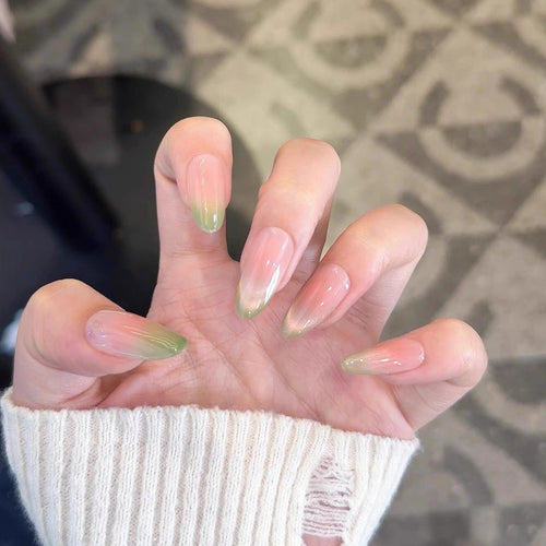 Ombre Almond-Shaped Press-On Nail Set Bowlift