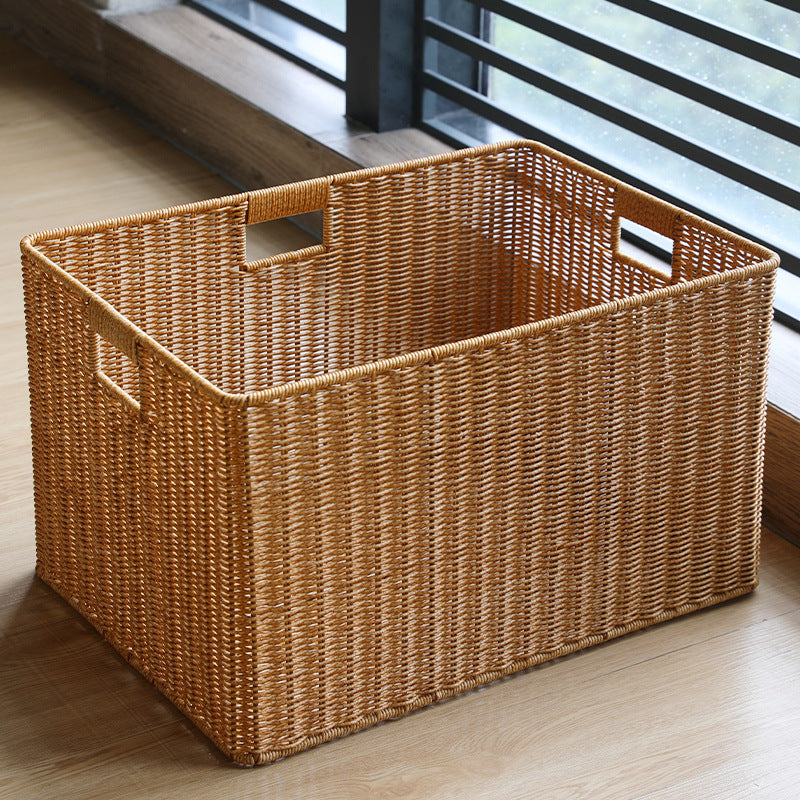 Woven Storage Basket with Ergonomic Handles Bowlift