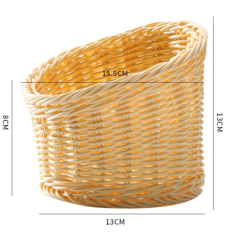 Handcrafted Natural Wicker Storage Basket Bowlift