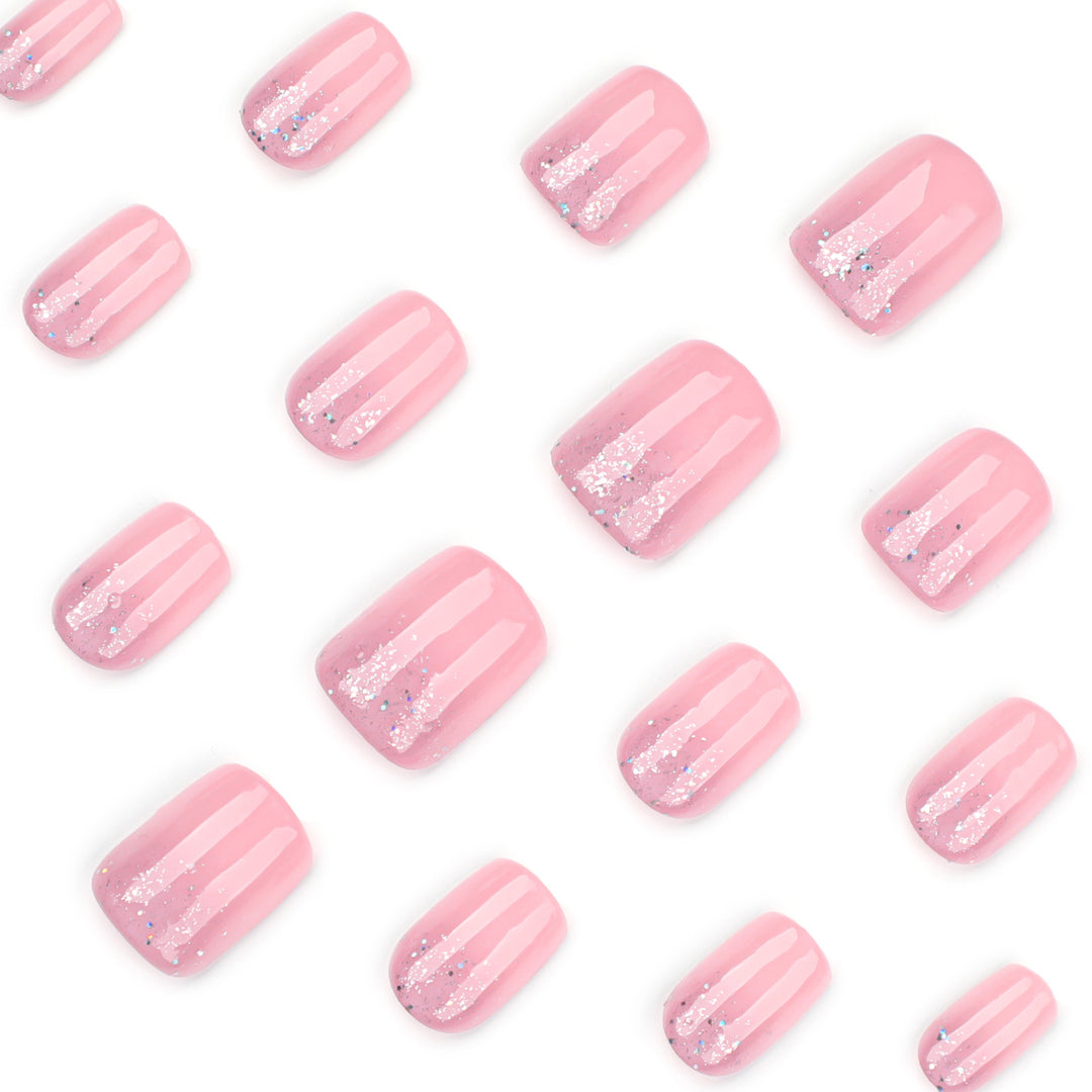 Artful Nail Tips with Glitter Accents Bowlift
