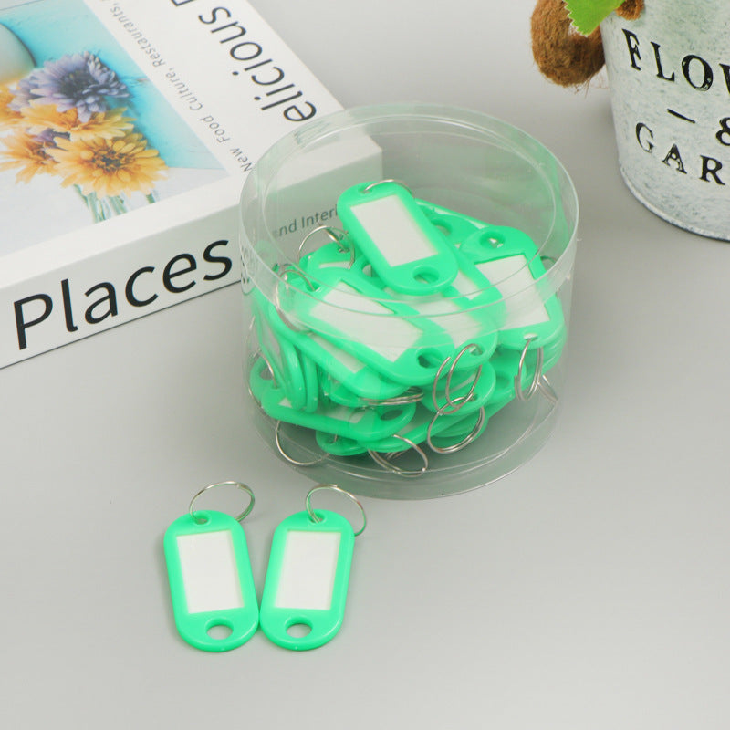 Unisex Labels Keychain with Writable Area Bowlift