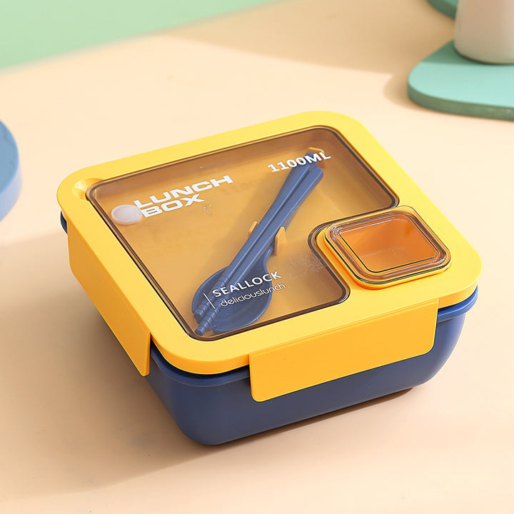 Leakproof Compartmentalized Kids Bento Lunchbox with Removable Round Soup Bowl and Utensil Storage Bowlift