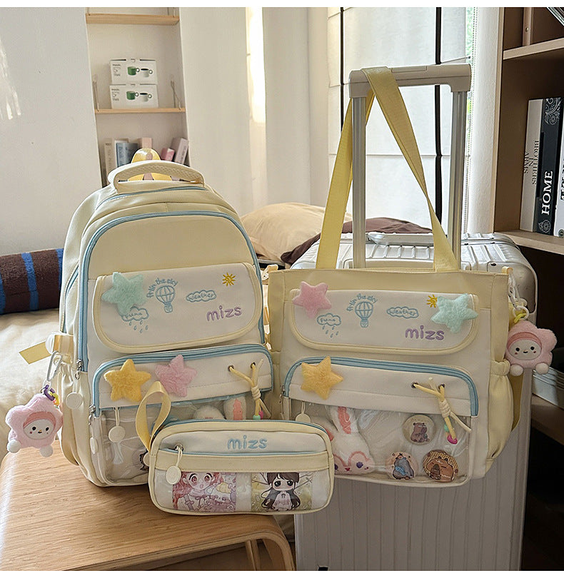 Whimsical Multi-Pocket Backpack Set Bowlift