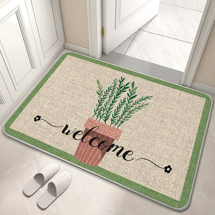 Decorative Floral Welcome Mat Bowlift