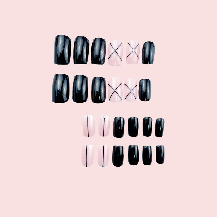 Stylish Geometric Pattern Nail Art Bowlift