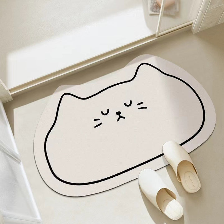 Cute Cat-Shaped Bath Mat