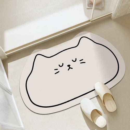 Cute Cat-Shaped Bath Mat