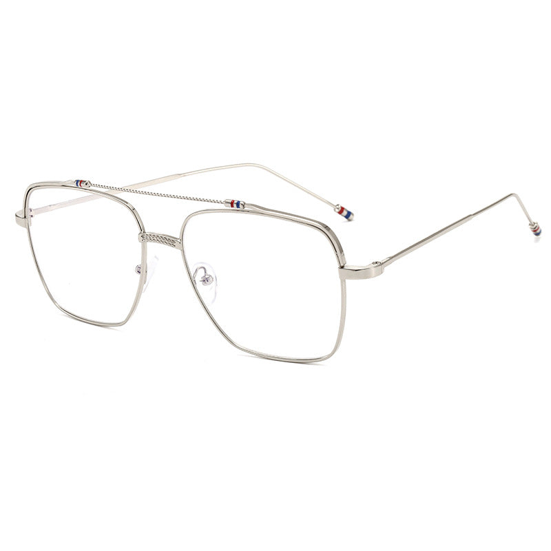 Ladies trendy curved glasses with narrow metal frame Bowlift
