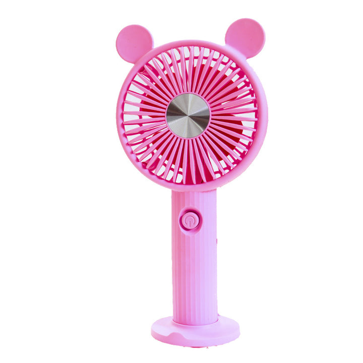 Women's Portable Hand Fan with Animal Ears Bowlift