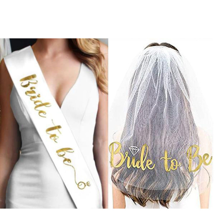 Ladies' Decorative Headband with "Bride" Inscription Bowlift