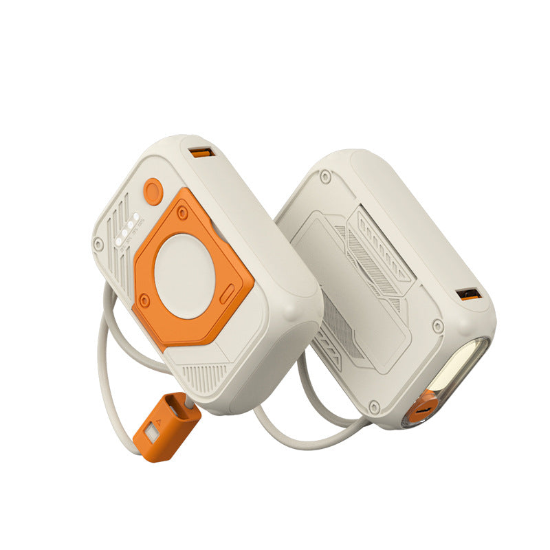 Portable power bank with multifunctional integrated charging cable Bowlift