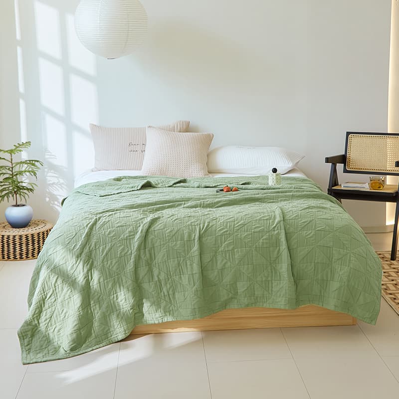 Summer Cooling Breathable Textured Pure Cotton Gauze Blanket | Bowlift