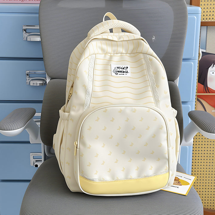 Playful Butterfly-Themed School Backpack Bowlift