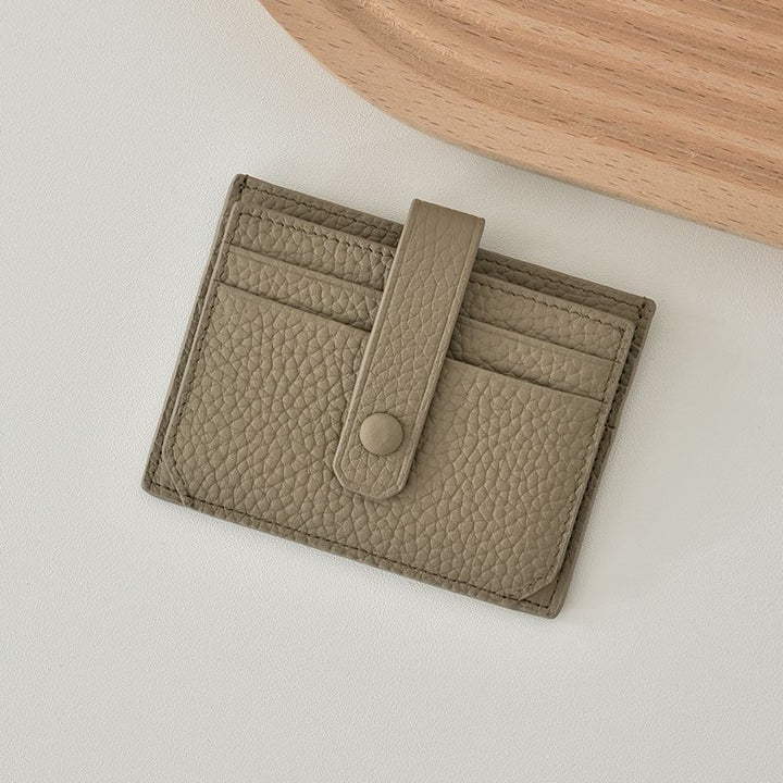 Premium Leather Snap Closure Cardholder Bowlift