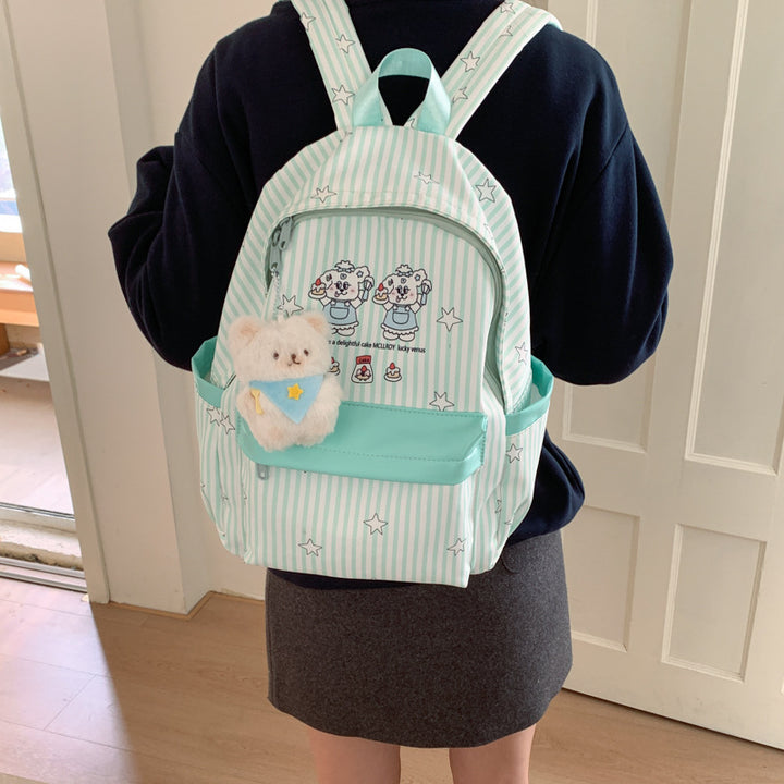 Backpack with Colorful Animal Design and Practical Compartments Bowlift