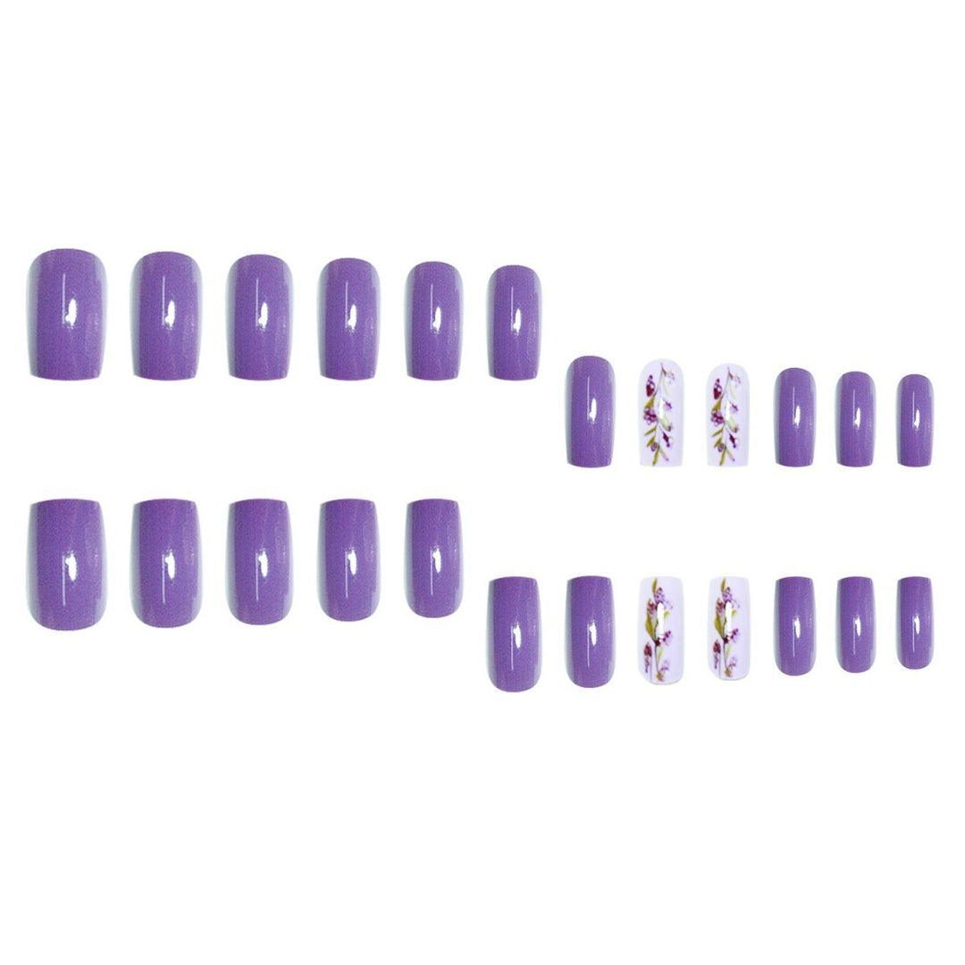Floral Nail Art Press-On Extensions Bowlift
