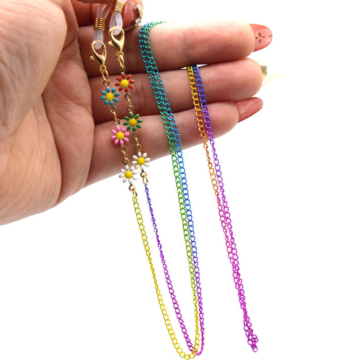 Floral Patterned Eyewear Chain Bowlift