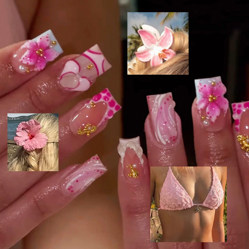Artistic 3D Decorative Press-On Nail Tips Bowlift