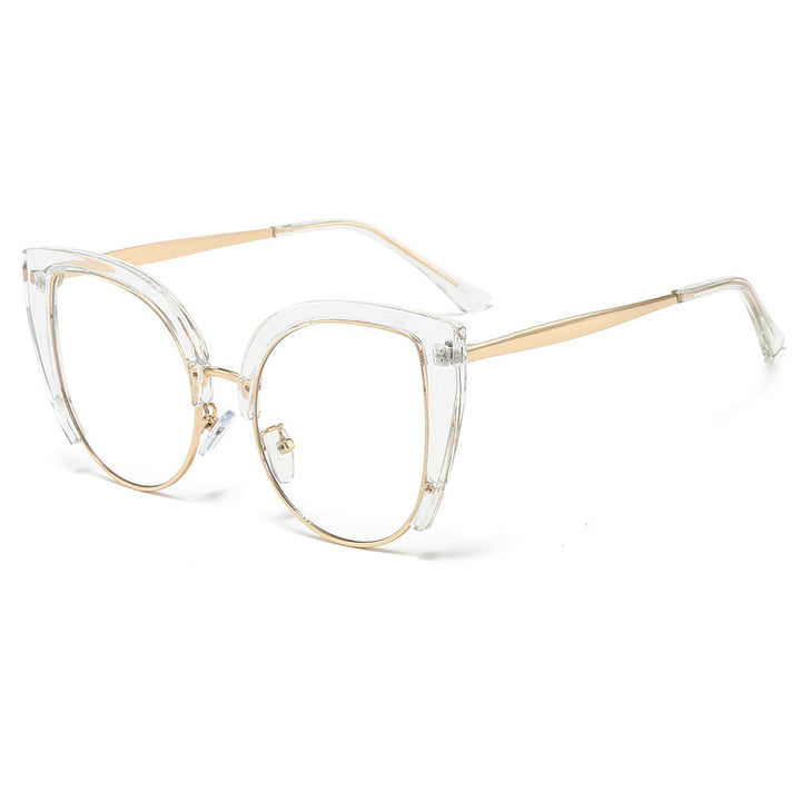 Women Fashion Cat-Eye Glasses made of Plastic with Metal Accents Bowlift